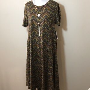 LuLaRoe medium Carly swing dress - foxes!!